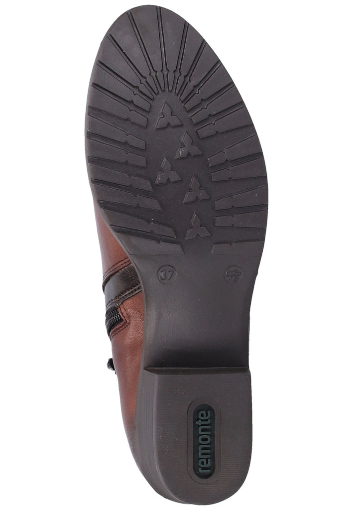 Remonte Stiefelette Lederimitat Braun Warmfutter - surf4shoes