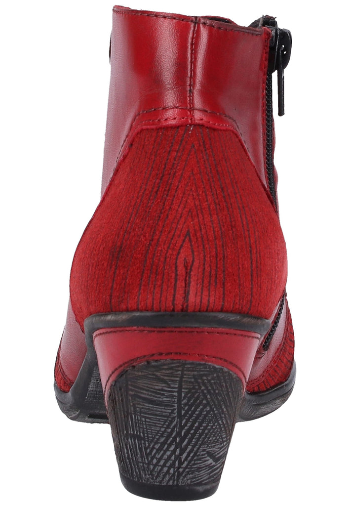 Remonte Stiefelette Lederimitat Rot - surf4shoes