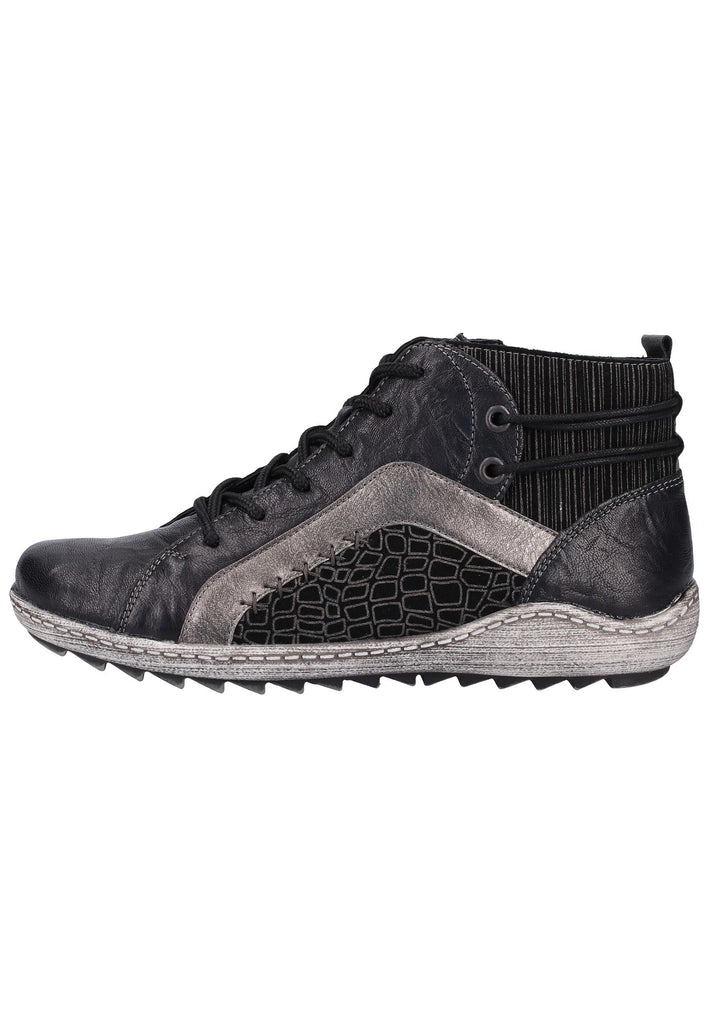 Remonte Sneaker Lederimitat Blau/Schwarz - surf4shoes