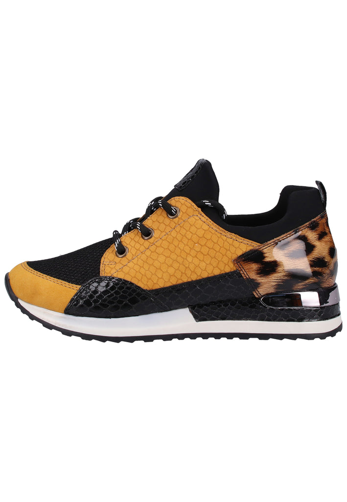 Remonte Sneaker Lederimitat Schwarz/Gelb - surf4shoes