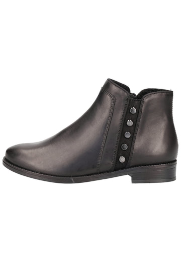 Remonte Stiefelette Leder Schwarz - surf4shoes