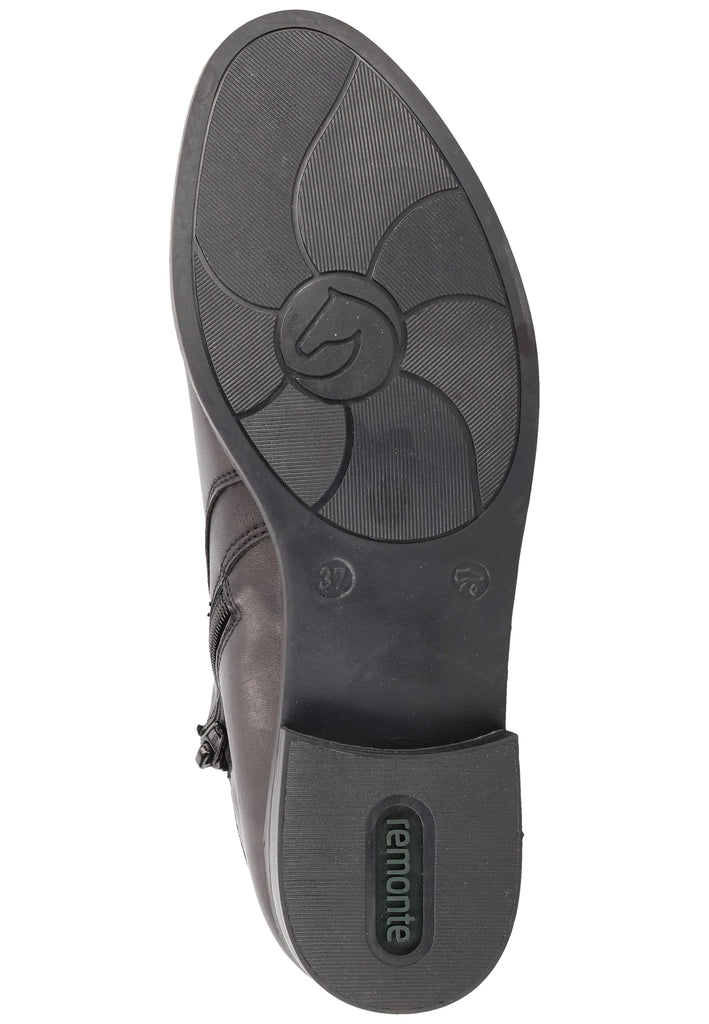 Remonte Stiefelette Leder Schwarz - surf4shoes