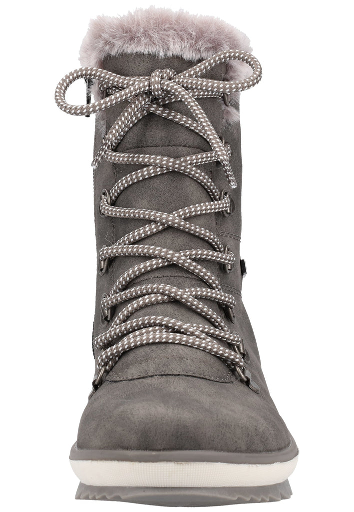 Remonte Stiefelette Lederimitat Grau Warmfutter - surf4shoes