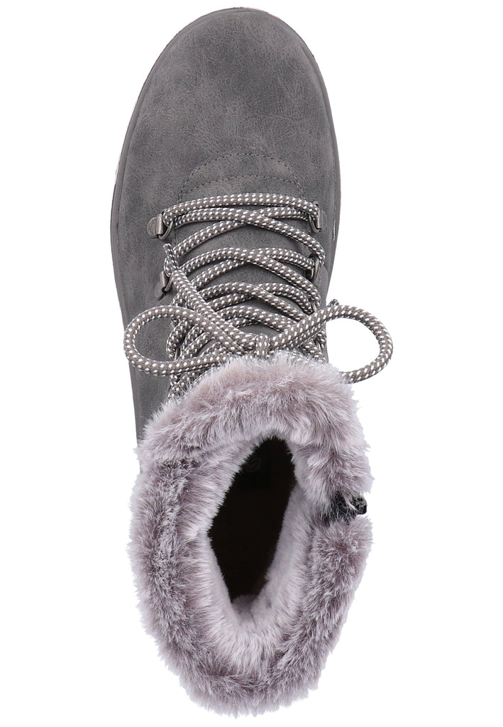 Remonte Stiefelette Lederimitat Grau Warmfutter - surf4shoes