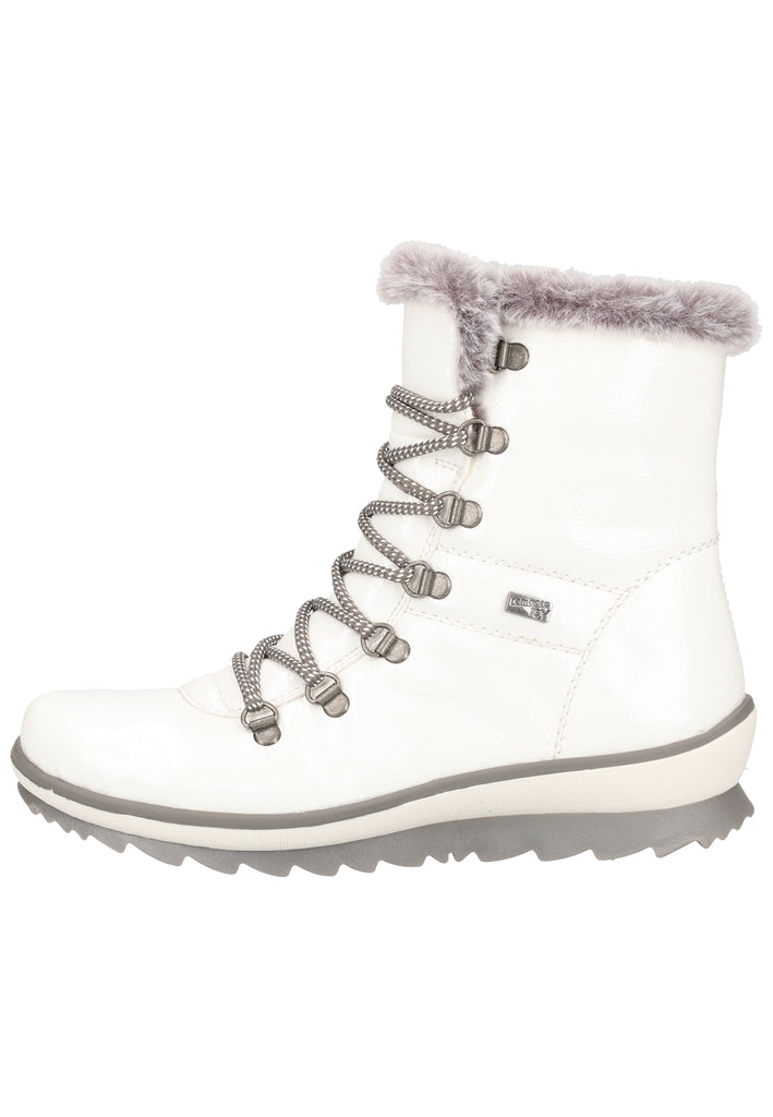 Remonte Stiefelette Lederimitat Weiß Warmfutter - surf4shoes