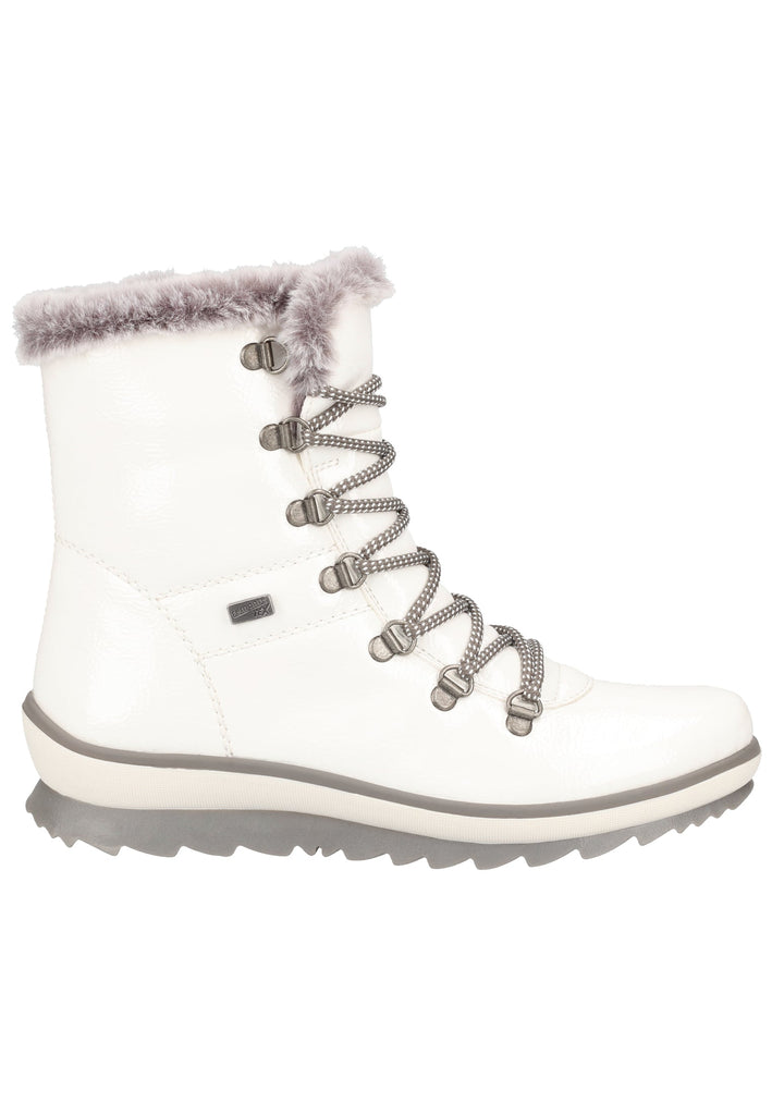 Remonte Stiefelette Lederimitat Weiß Warmfutter - surf4shoes