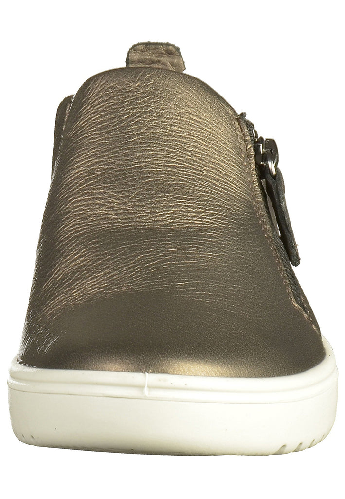 ecco Slipper Leder Schwarz/Gold - surf4shoes