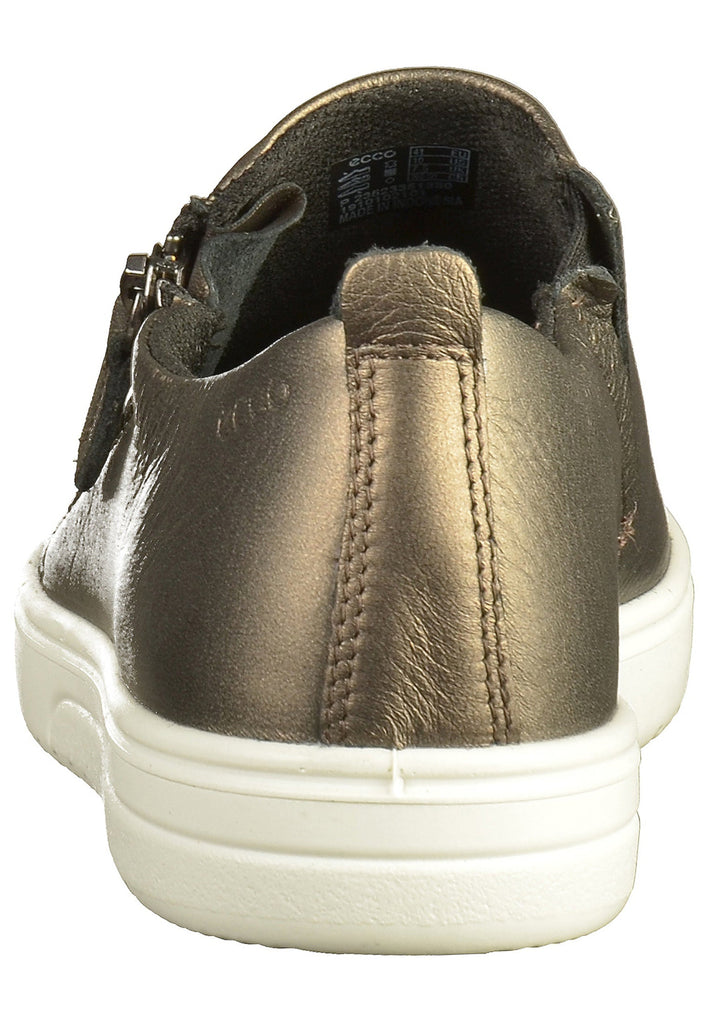 ecco Slipper Leder Schwarz/Gold - surf4shoes