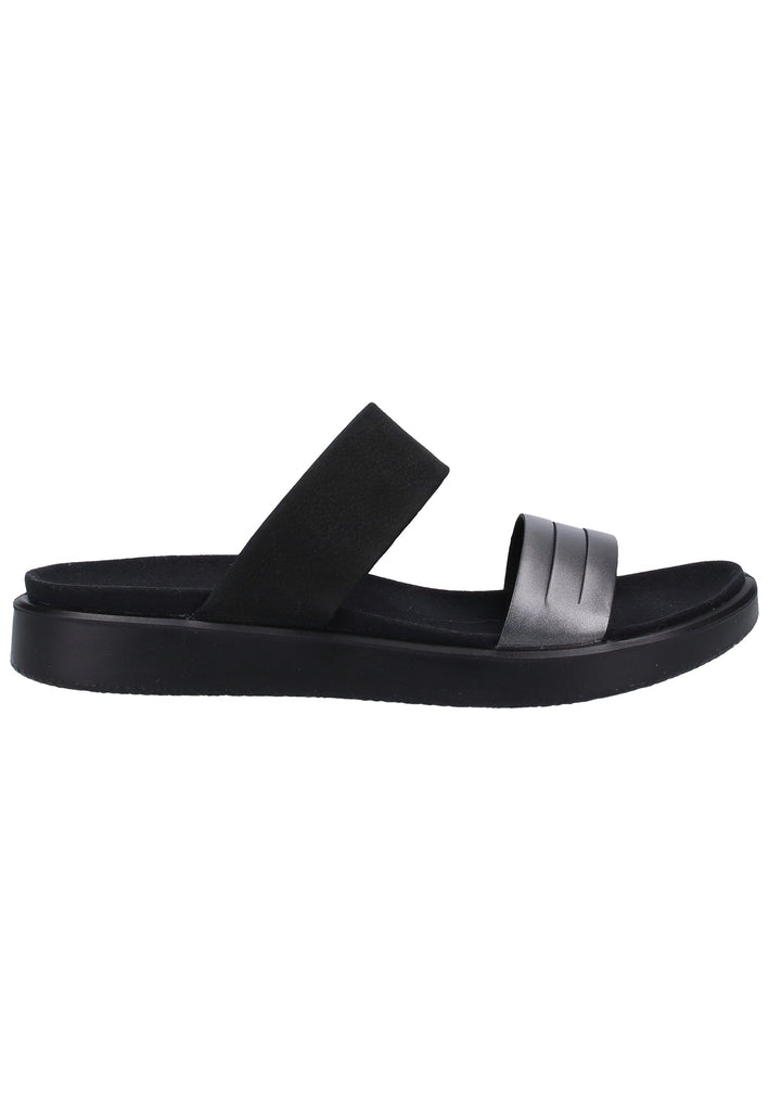 ecco Pantoletten Veloursleder Schwarz - surf4shoes