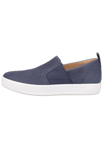 ecco Slipper Nubukleder Marine - surf4shoes