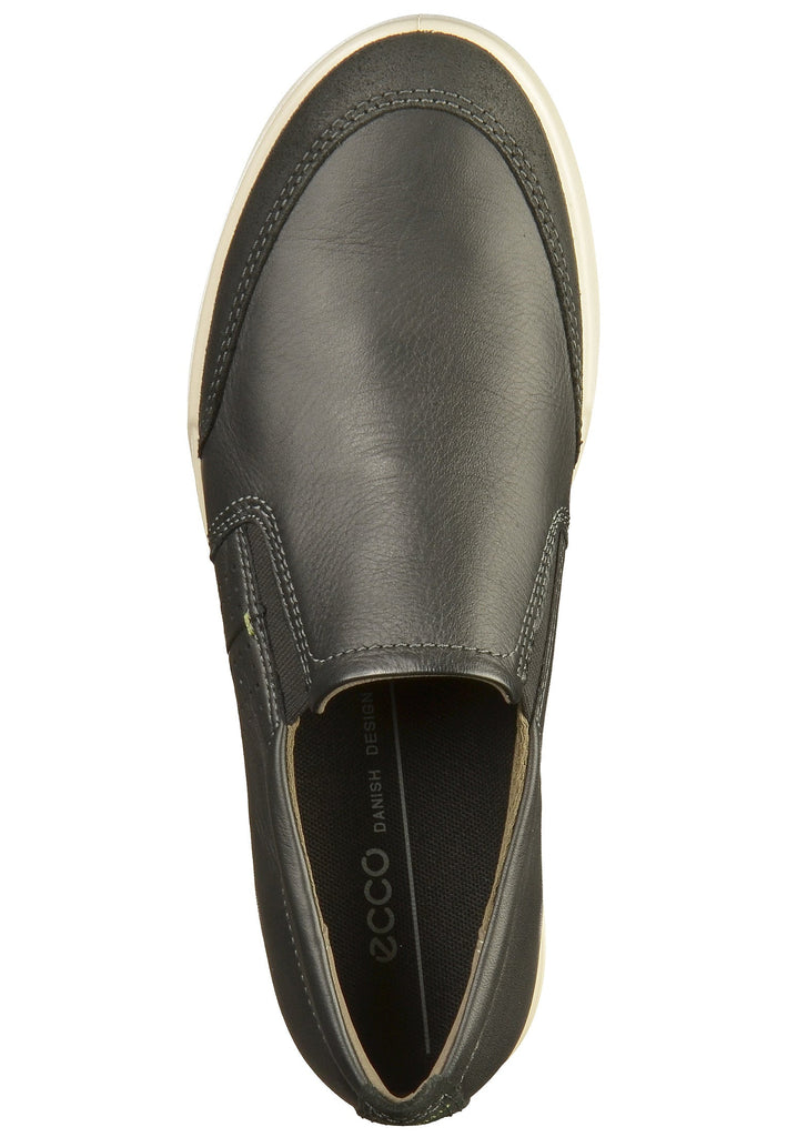 ecco Slipper Leder Schwarz - surf4shoes