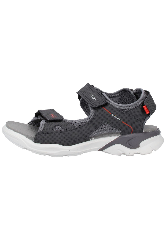 ecco Sandalen Lederimitat Dunkelgrau - surf4shoes