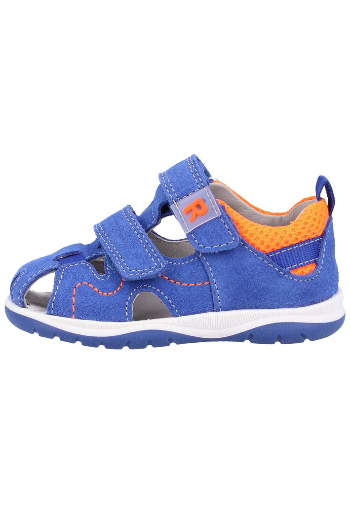 Richter Sandalen Veloursleder/Textil Blau/Orange - surf4shoes