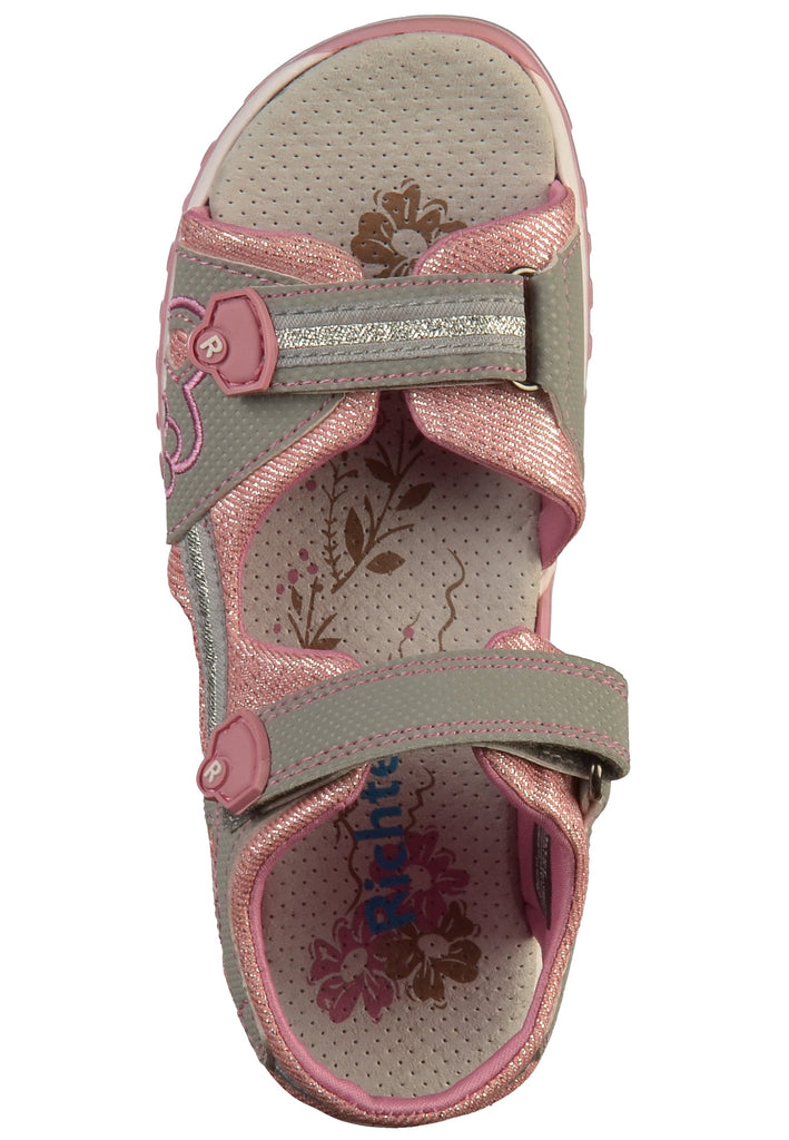 Richter Sandalen Textil Grau/Rosa - surf4shoes