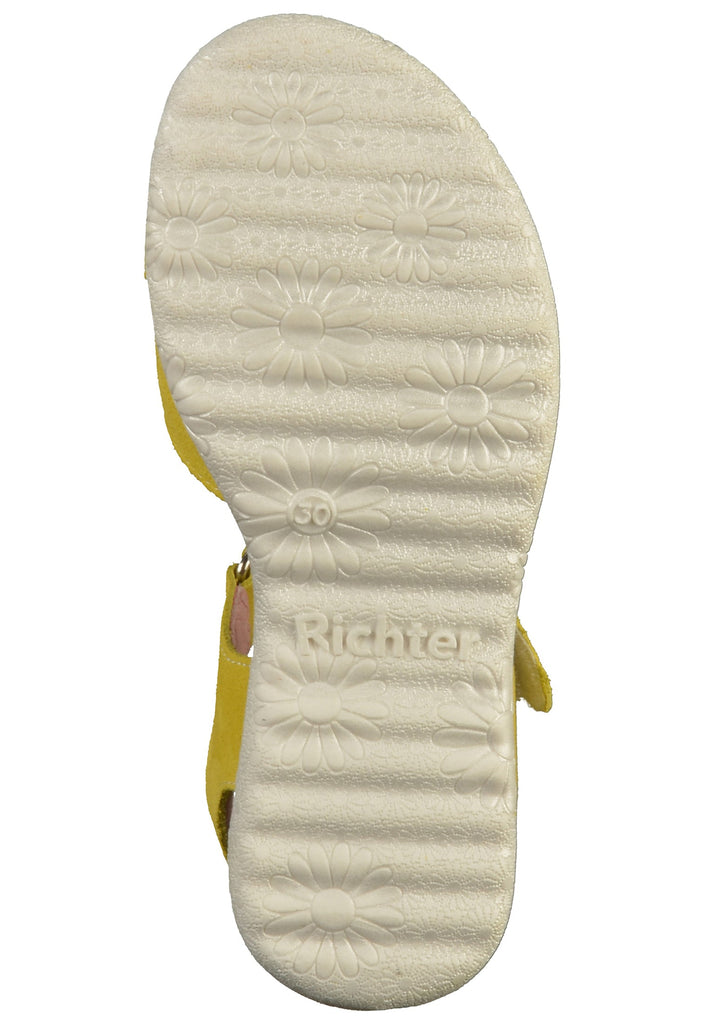Richter Sandalen Veloursleder Gelb - surf4shoes