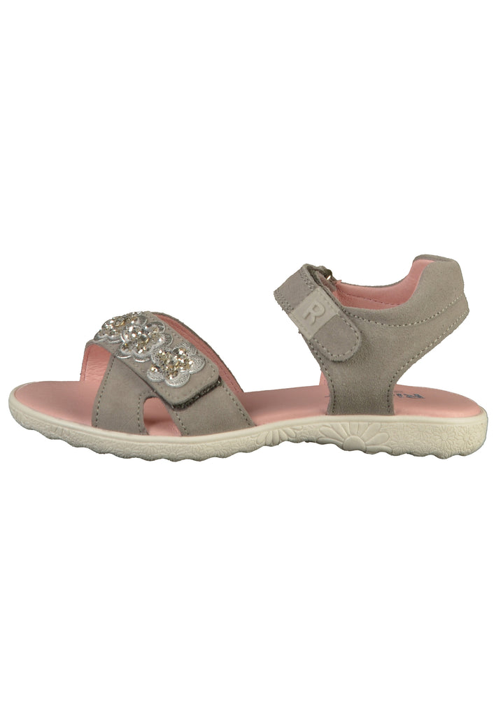 Richter Sandalen Veloursleder Grau/Silber - surf4shoes