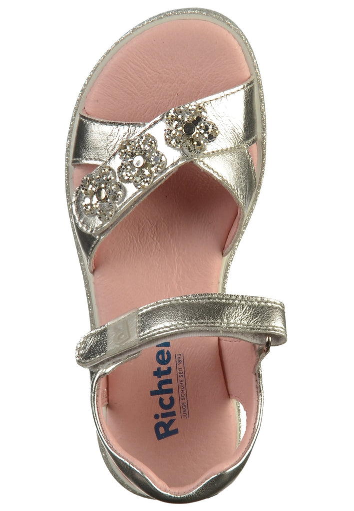 Richter Sandalen Leder/Textil Silber - surf4shoes