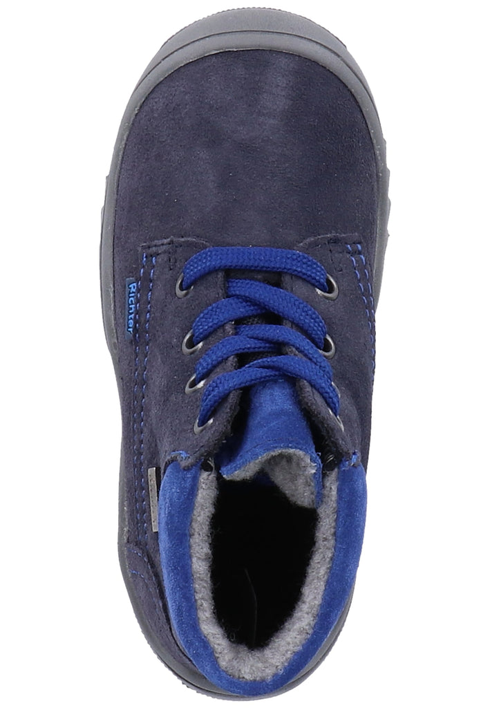 Richter Stiefelette Veloursleder Blau Warmfutter - surf4shoes