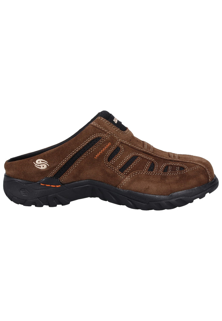 Dockers Pantoletten Veloursleder Khaki - surf4shoes