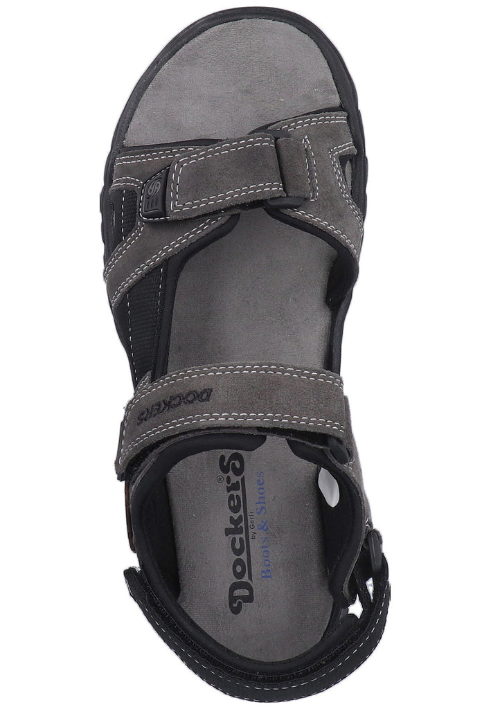 Dockers Sandalen Leder Grau/Blau - surf4shoes