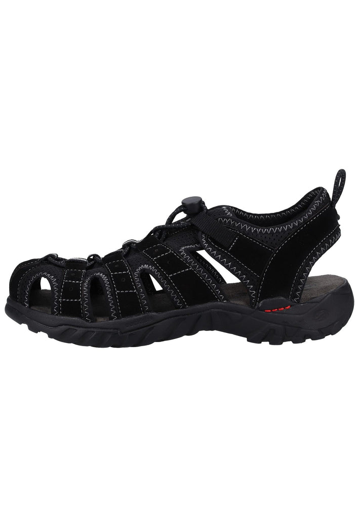Dockers Sandalen Leder Schwarz/Grau - surf4shoes