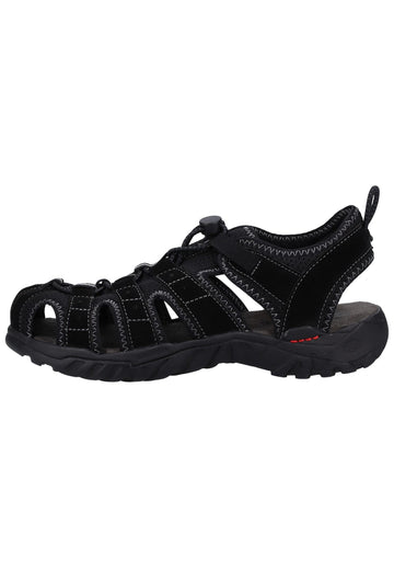 Dockers Sandalen Leder Schwarz/Grau - surf4shoes