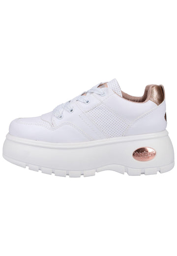 Dockers Halbschuhe Nappaleder Weiß/Rosa - surf4shoes
