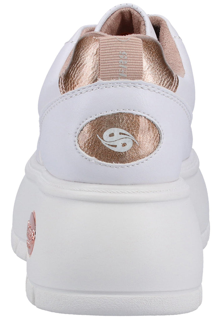 Dockers Halbschuhe Nappaleder Weiß/Rosa - surf4shoes