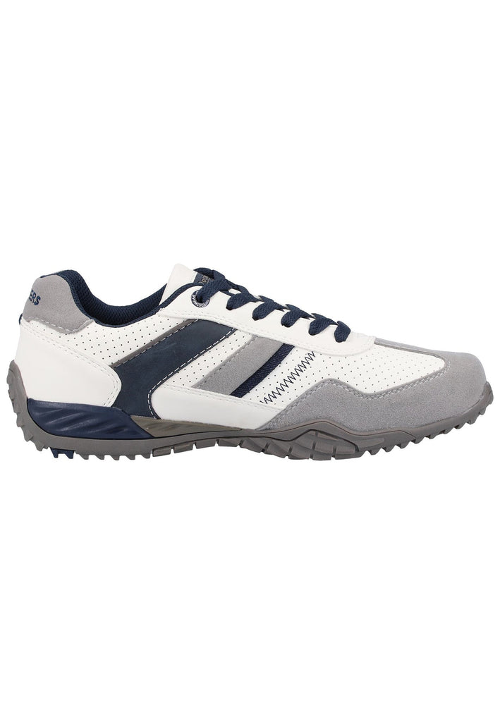 Dockers Halbschuhe Leder/Textil Weiß/Grau - surf4shoes