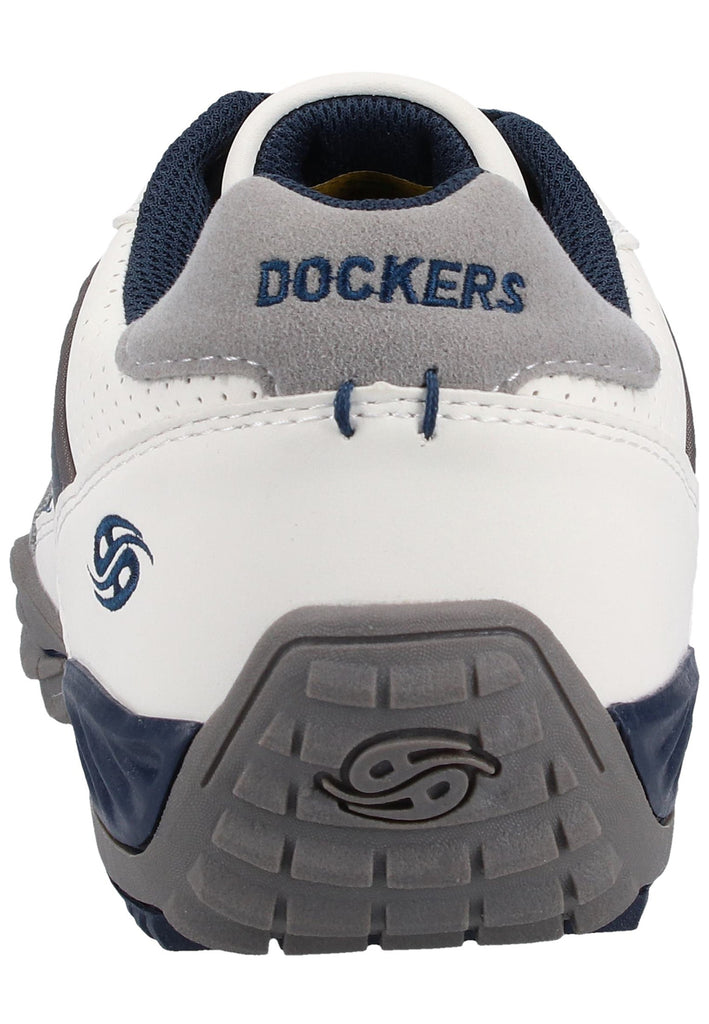 Dockers Halbschuhe Leder/Textil Weiß/Grau - surf4shoes