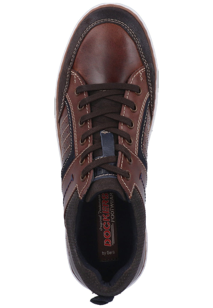 Dockers Sneaker Veloursleder Braun/Blau - surf4shoes