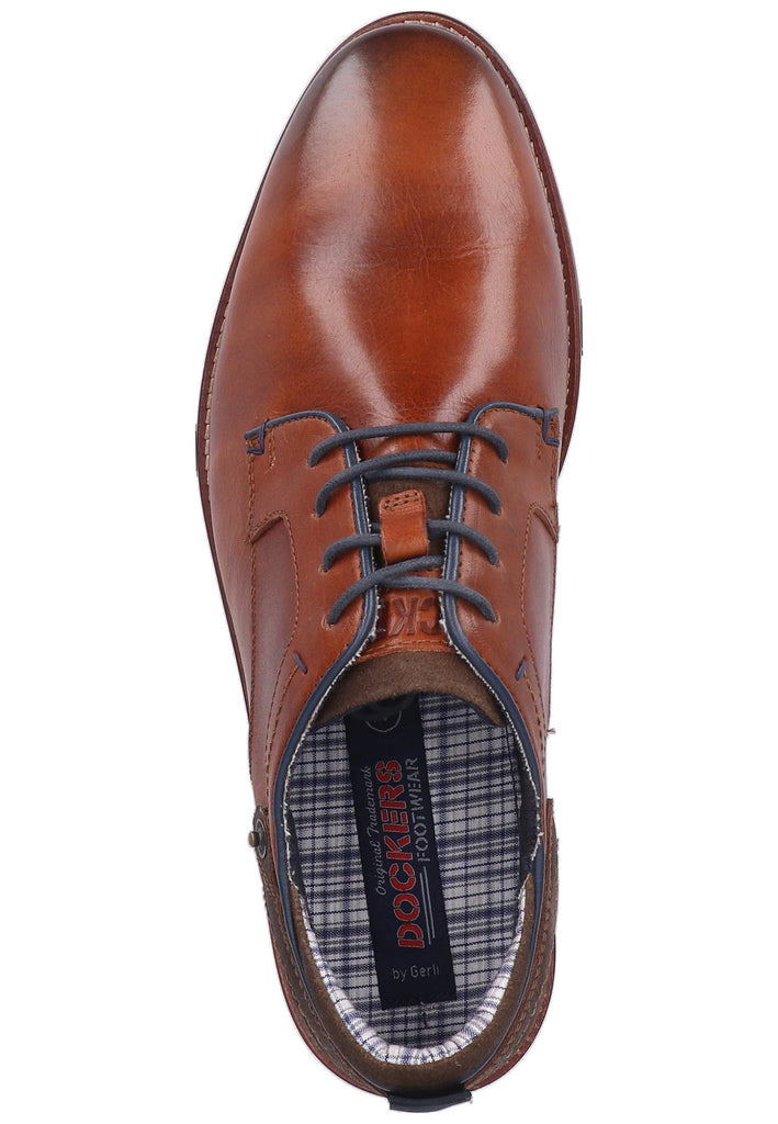 Dockers Businessschuhe Lederimitat Cognac - surf4shoes