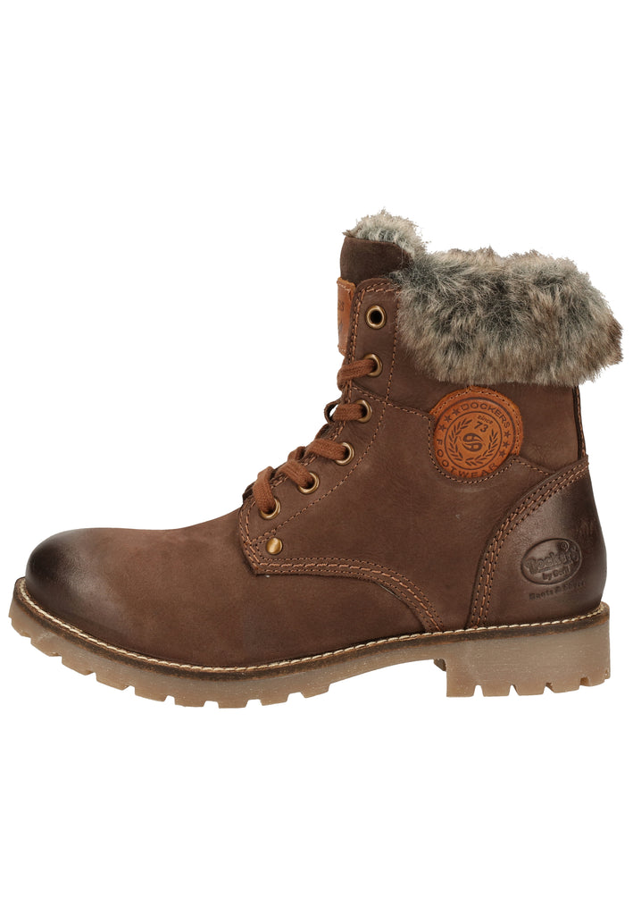 Dockers Stiefelette Nubukleder Schoko Warmfutter - surf4shoes