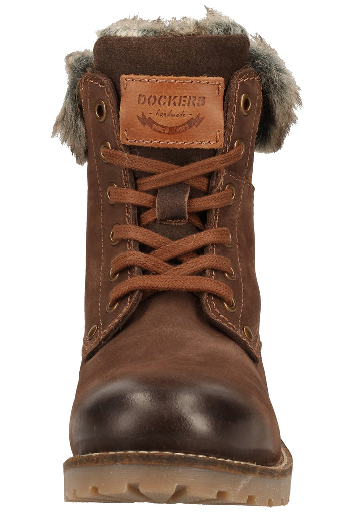 Dockers Stiefelette Nubukleder Schoko Warmfutter - surf4shoes