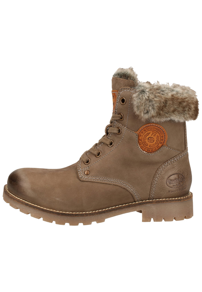Dockers Stiefelette Nubukleder Schlamm Warmfutter - surf4shoes