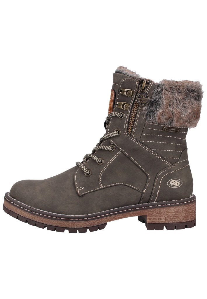 Dockers Stiefelette Lederimitat/Textil Grau - surf4shoes