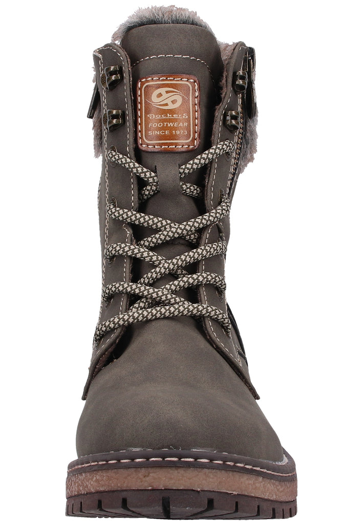 Dockers Stiefelette Lederimitat/Textil Grau - surf4shoes