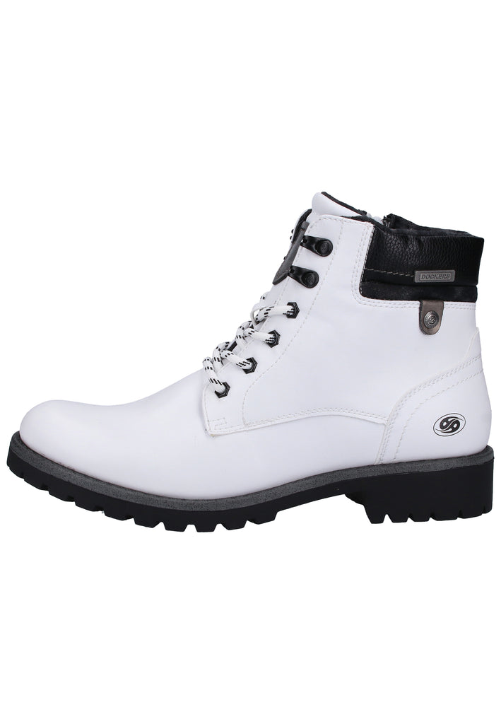 Dockers Stiefelette Lederimitat Weiß - surf4shoes