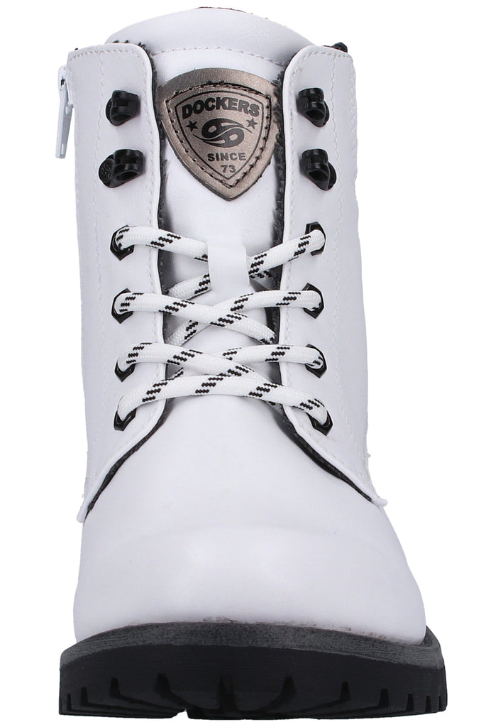Dockers Stiefelette Lederimitat Weiß - surf4shoes