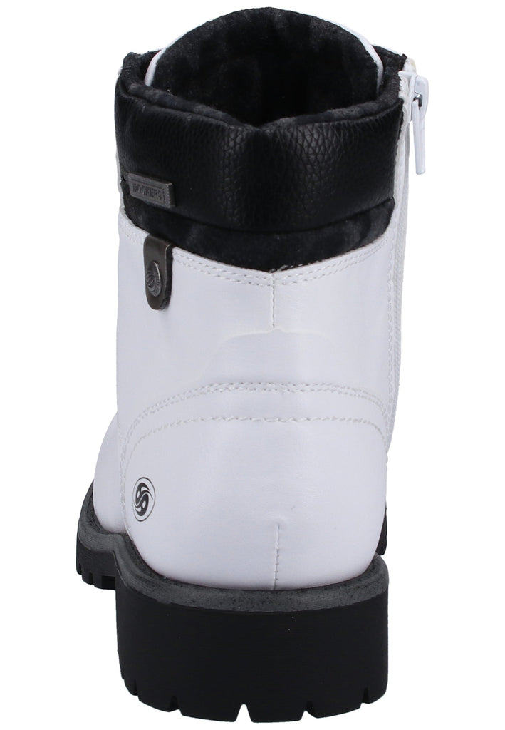Dockers Stiefelette Lederimitat Weiß - surf4shoes