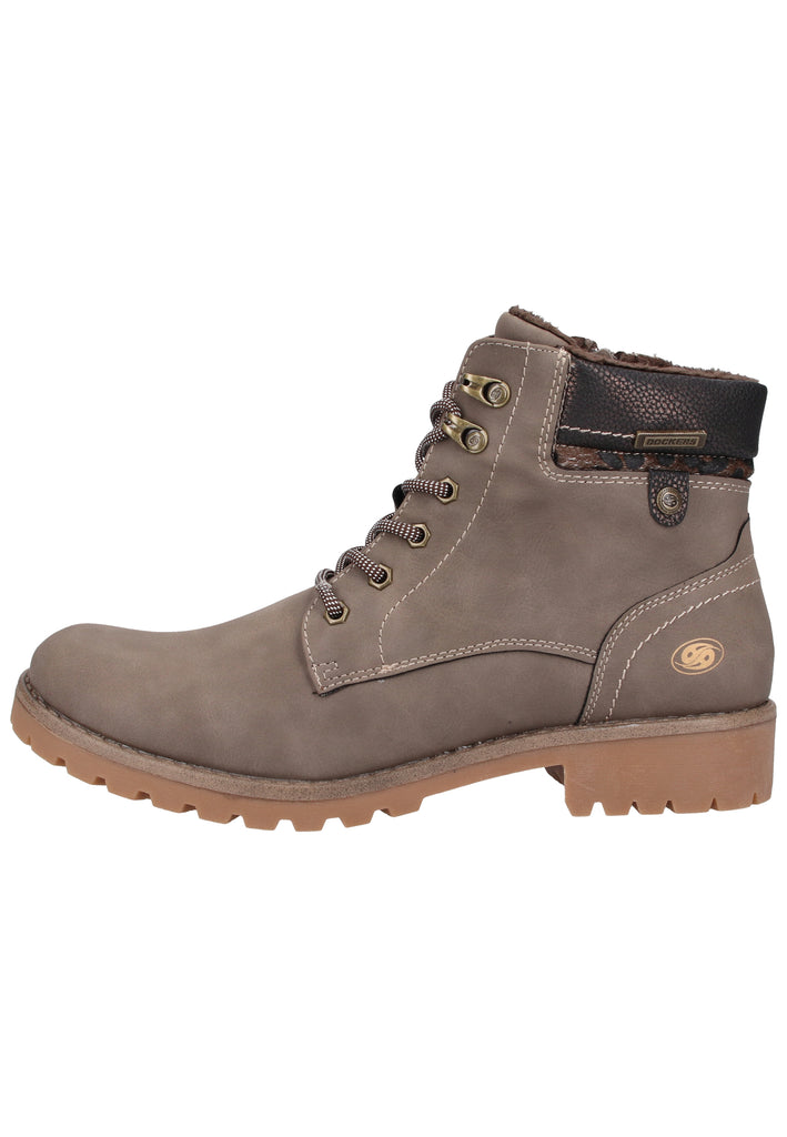 Dockers Stiefelette Lederimitat Taupe Warmfutter - surf4shoes