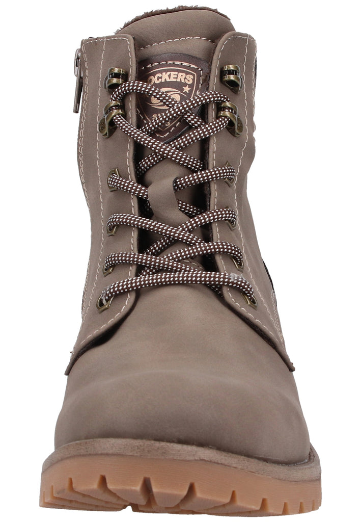 Dockers Stiefelette Lederimitat Taupe Warmfutter - surf4shoes
