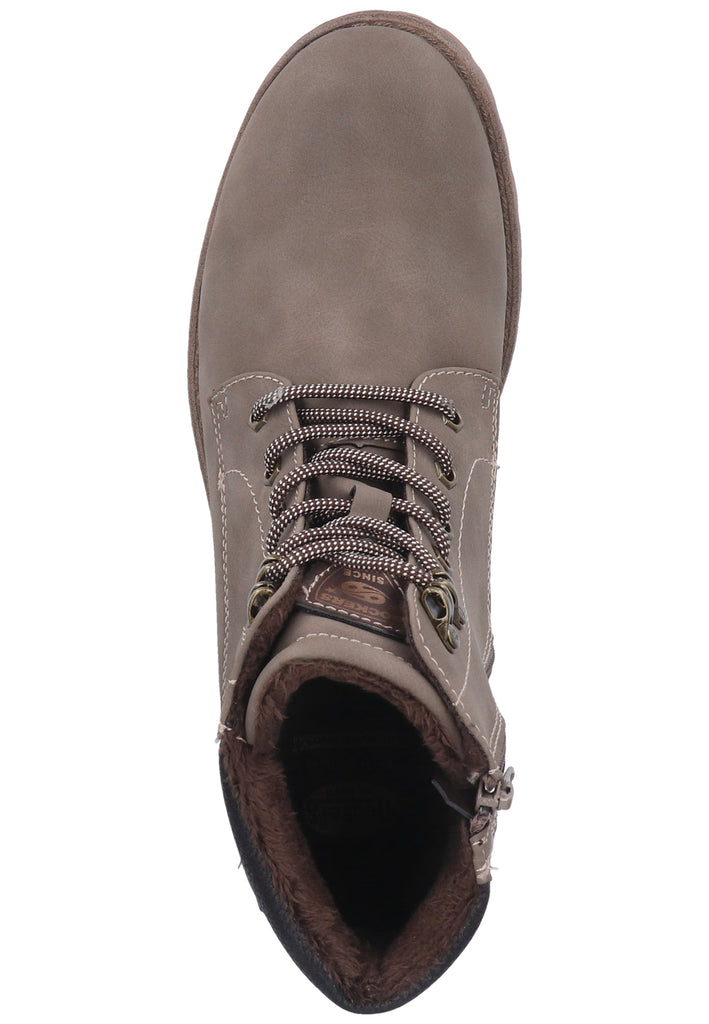 Dockers Stiefelette Lederimitat Taupe Warmfutter - surf4shoes