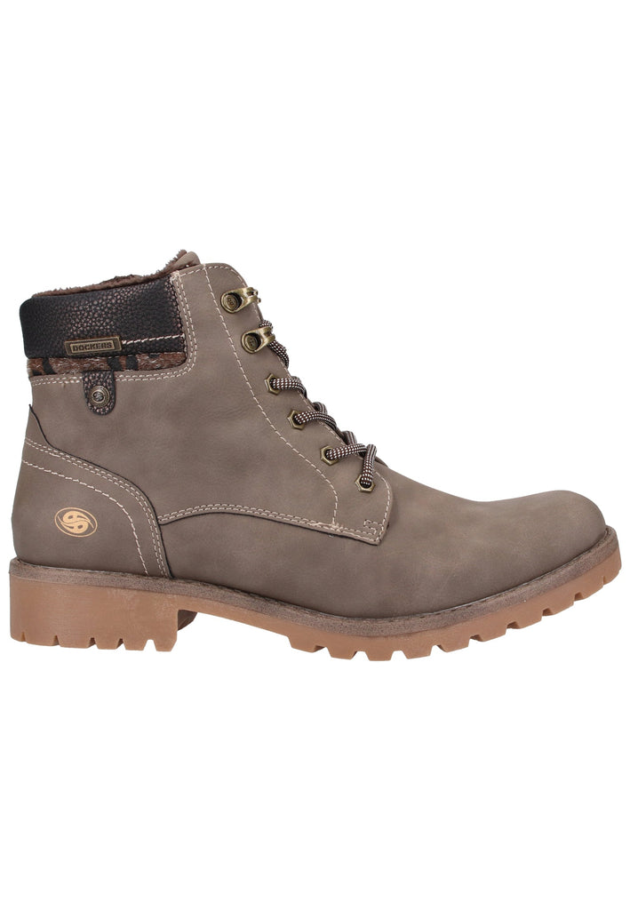 Dockers Stiefelette Lederimitat Taupe Warmfutter - surf4shoes