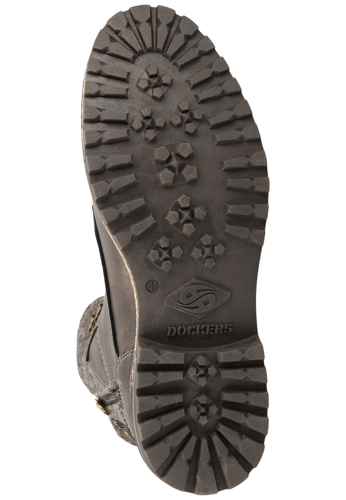 Dockers Stiefelette Lederimitat Dunkelgrau Warmfutter - surf4shoes
