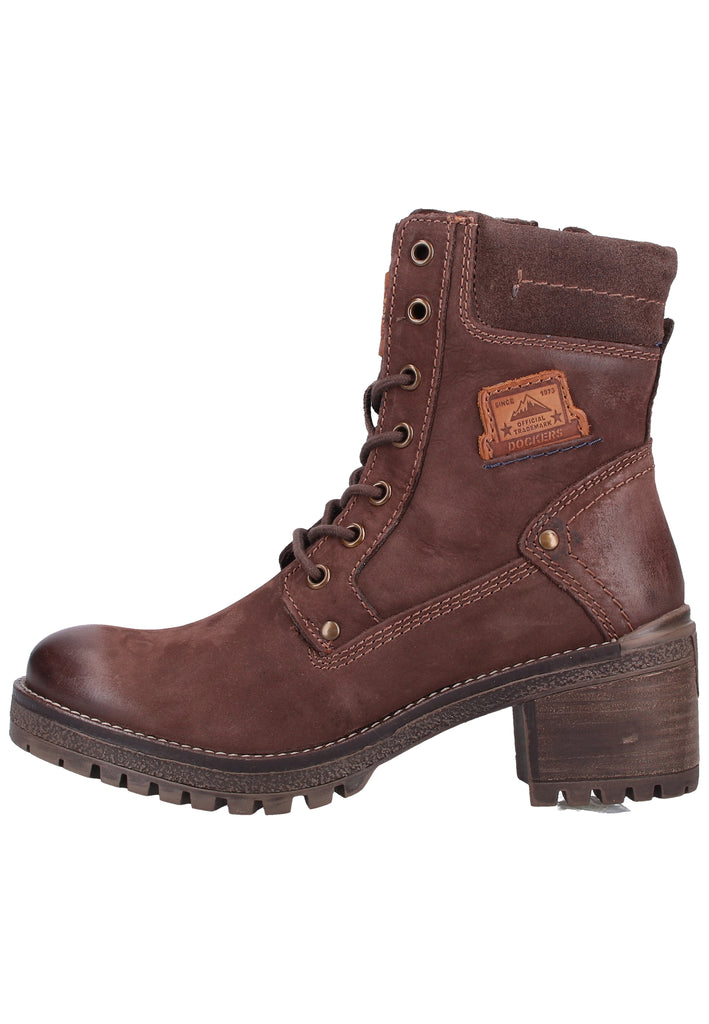 Dockers Stiefelette Nubukleder Schoko - surf4shoes