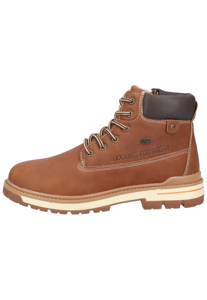 Dockers Stiefelette Lederimitat/Textil Braun Warmfutter - surf4shoes