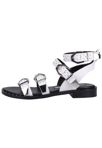 Bronx Sandalen Leder Weiß - surf4shoes
