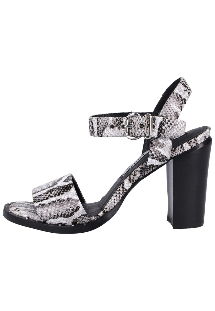 Bronx Sandalen Leder Schwarz/Weiß - surf4shoes