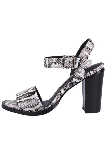 Bronx Sandalen Leder Schwarz/Weiß - surf4shoes